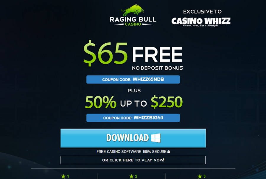 raging bull casino no deposit bonus