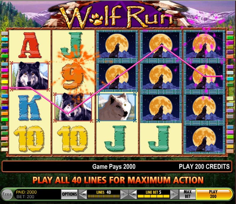 Play Free Slots Wolf Run