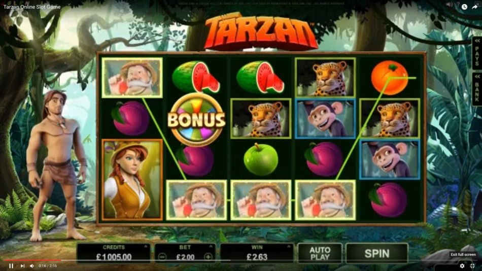 Tarzan online casino slots