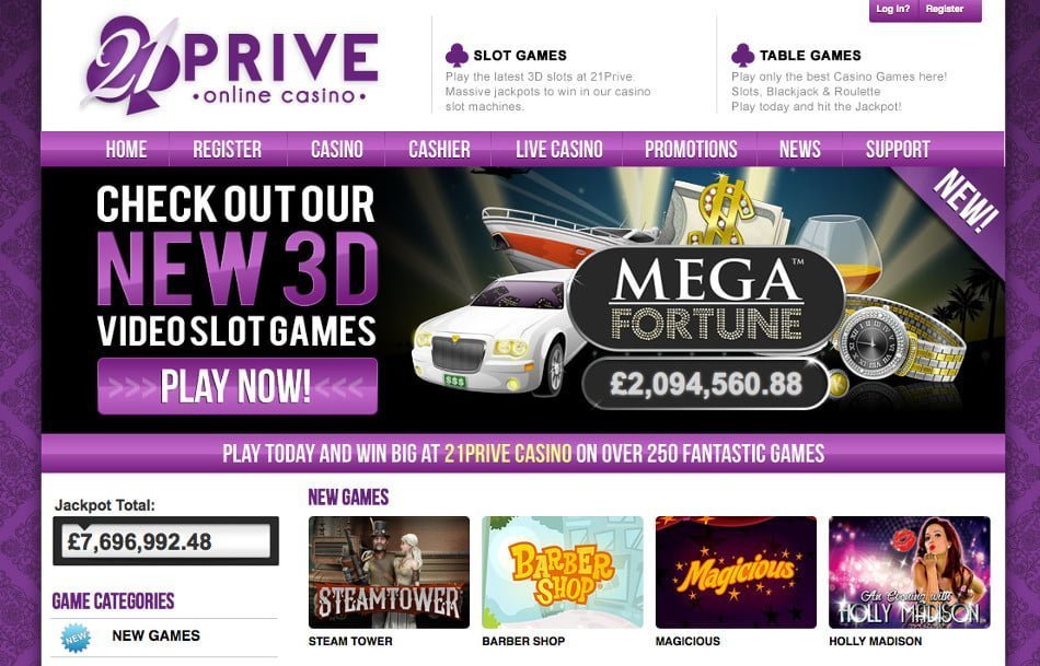 21 prive home page