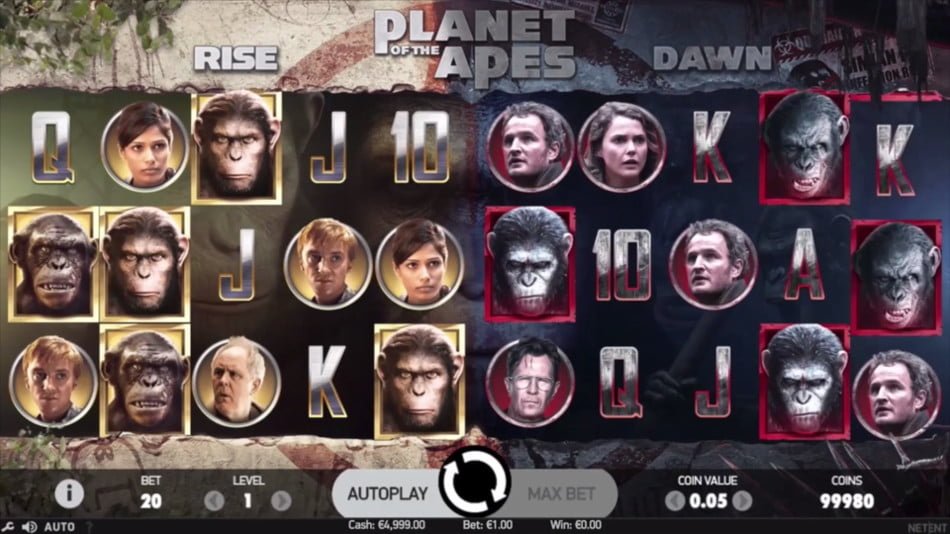 Image result for Planet of the Apes slot machine