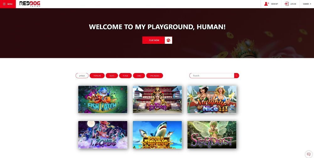 Red Dog Casino 50 Free Spins