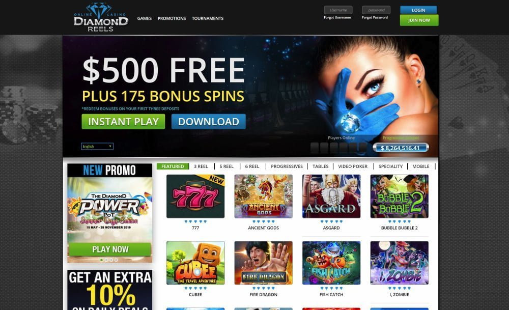 Diamond Reels Casino Bonus Codes