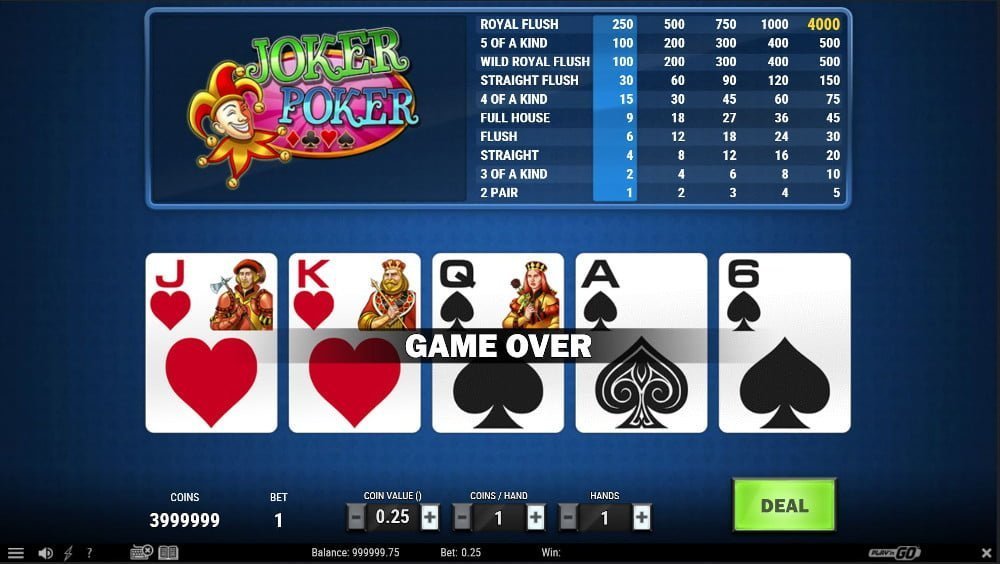 joker poker vider poker strategy