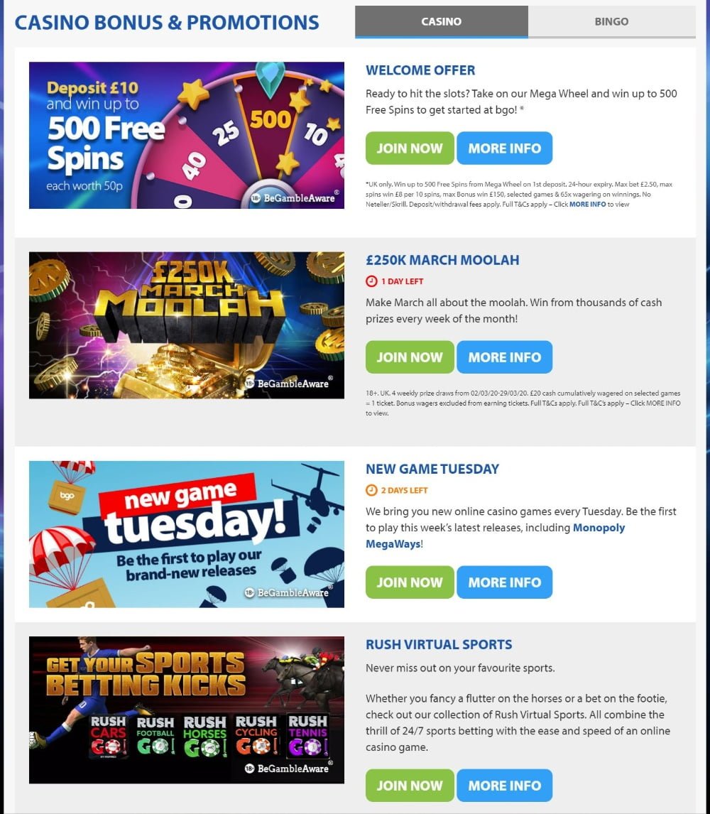 Bgo Casino Free Spins