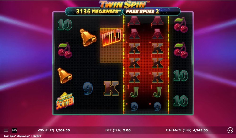 twin  spin megaways slot by netent