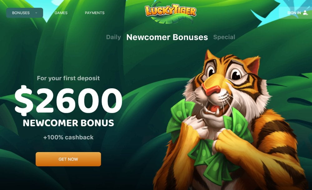 bonus offer for lucky tiger casino