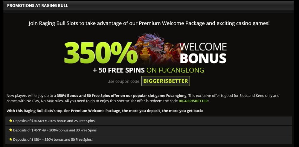 Raging bull casino no deposit bonus codes april 2020