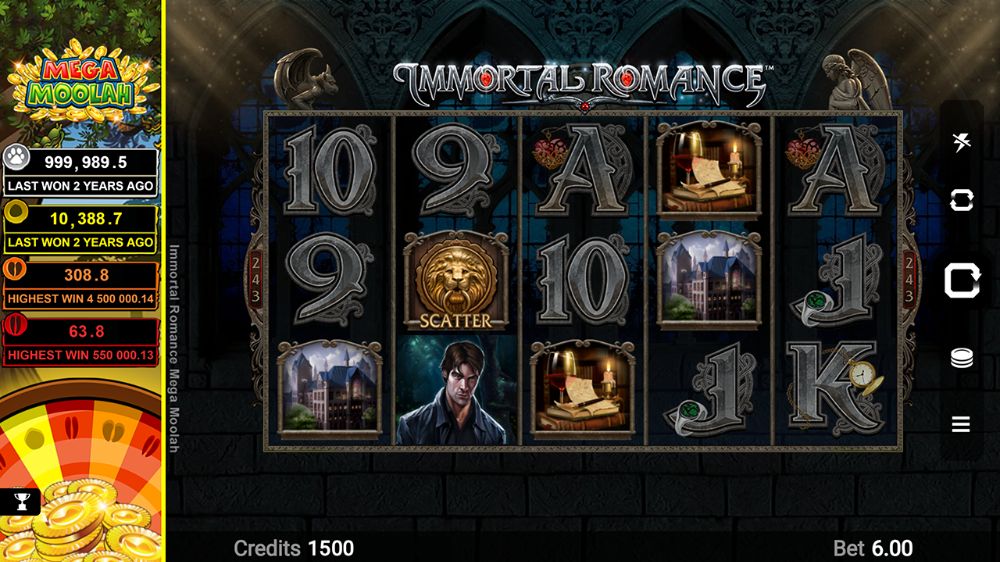 immortal romance mega moolah slot