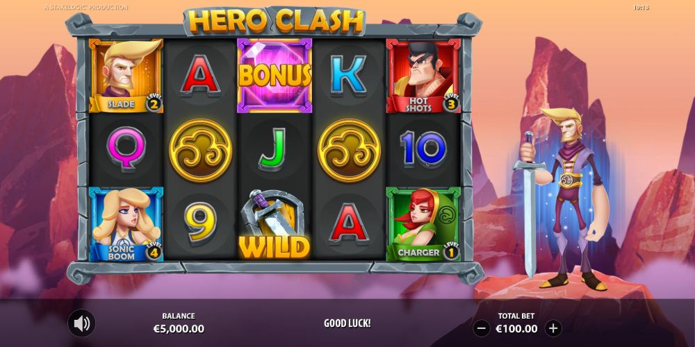 hero clash slot by stake logic