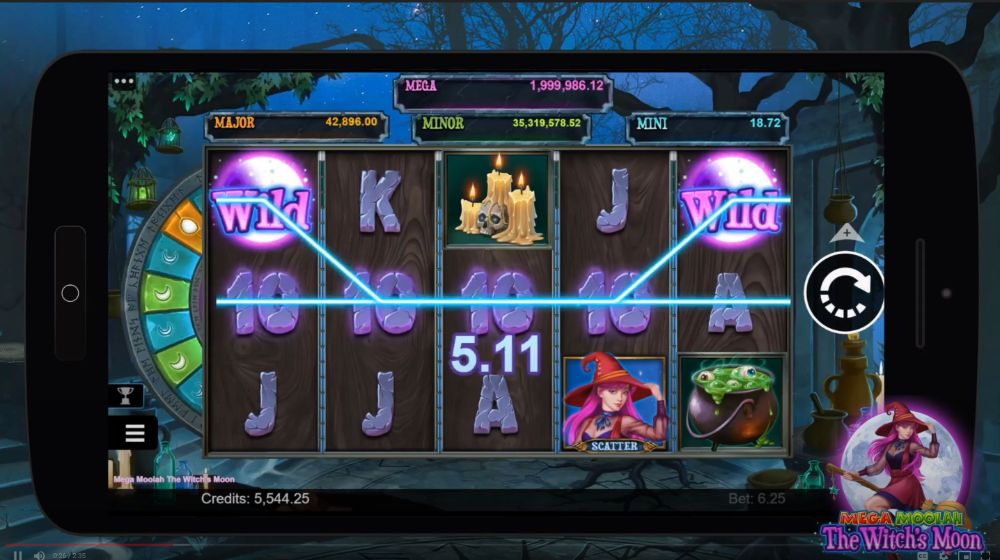 mega moolah the witches moon slot by microgaming