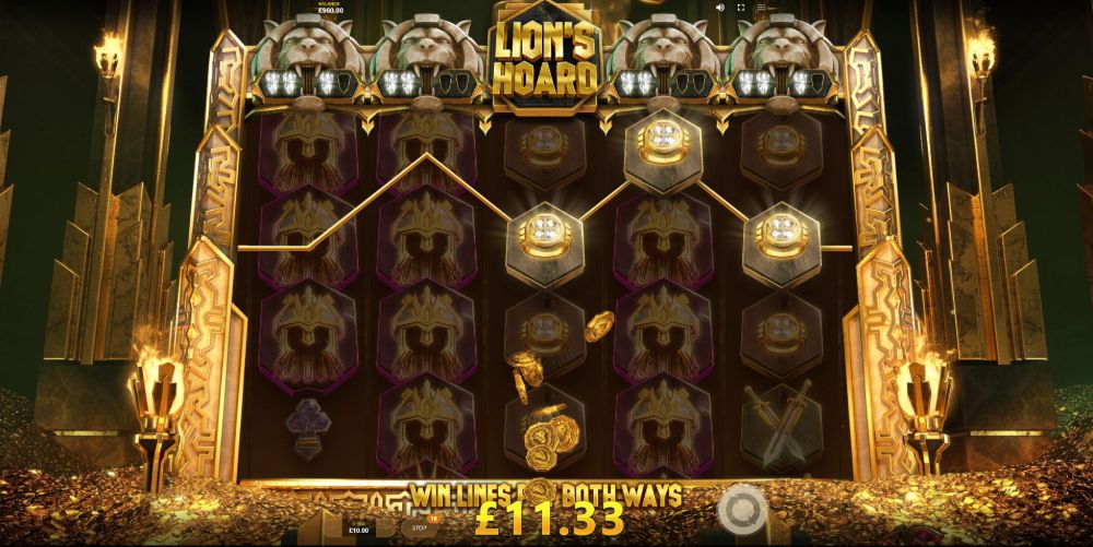 lions hoard slot by red tiger gaming