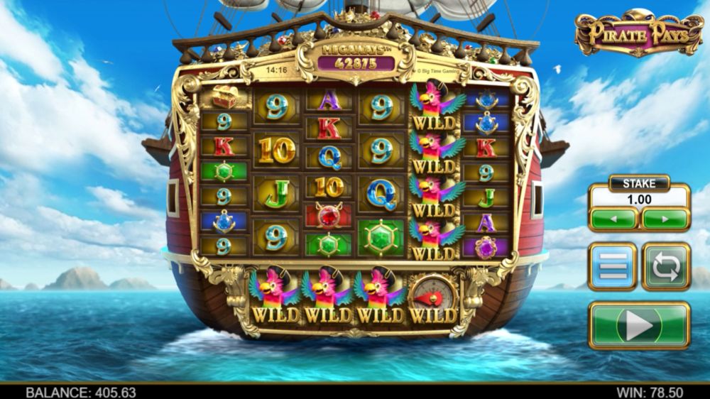 pirate pays megaways slot by bigtime gaming