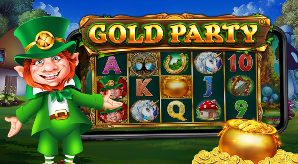 Slots party slot. Gold Party слот. Гном казино. Гномы казино. Казино игра про гномов.