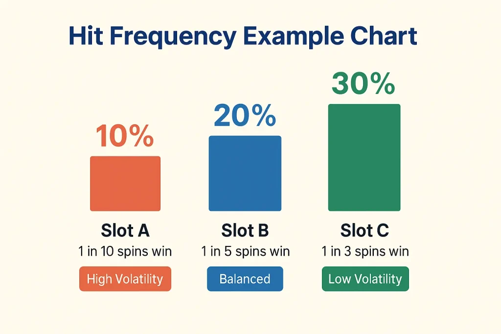 slot machine hit frequency chart showing win probabilities
