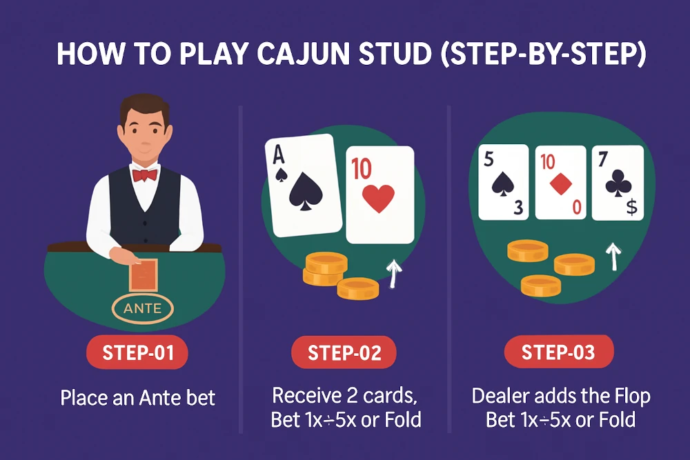 How to play Cajun Stud Poker