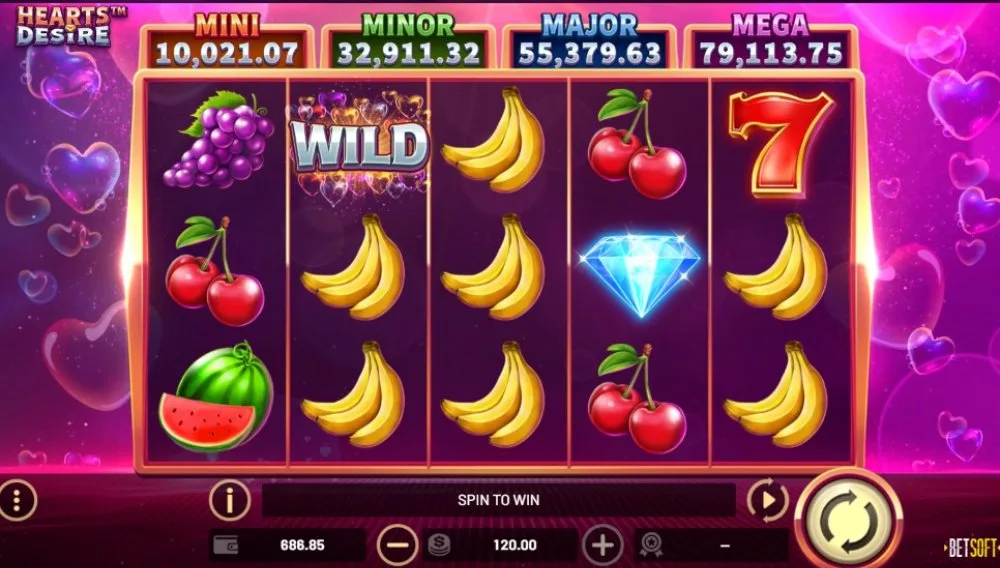 Hearts Desire slot progressive jackpot