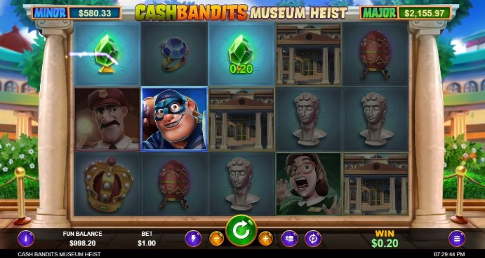 cash bandits museum heist slot play