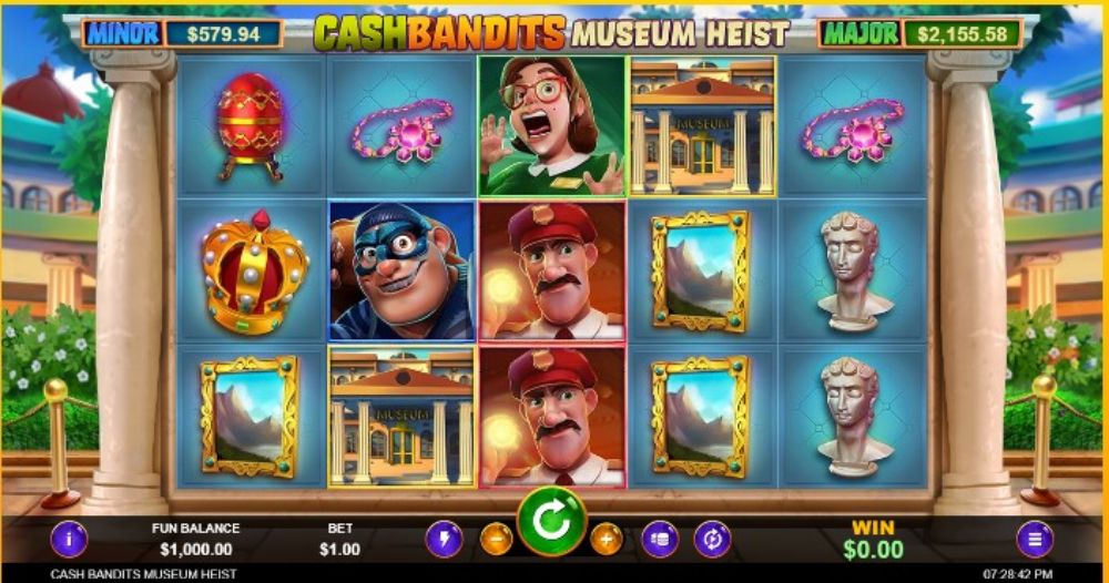 cash bandits museum heist slot