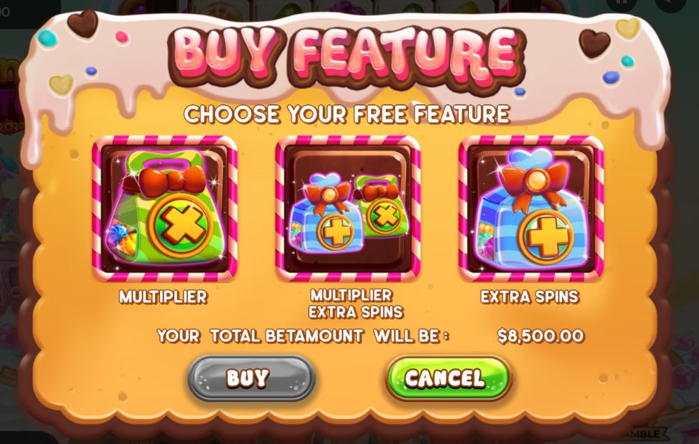 candy factory buy feature