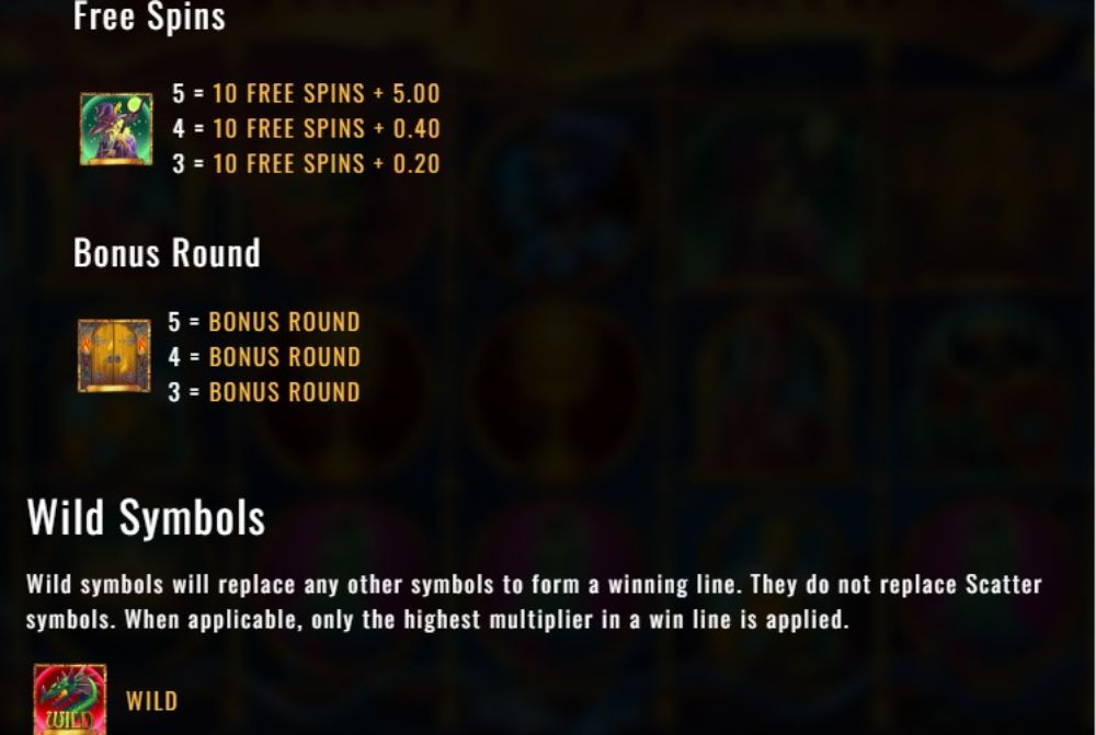 fantasy fortune slot symbols