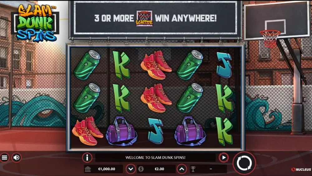 Slam Dunk Spins slot gameplay