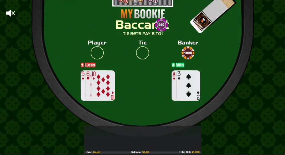 baccarat being played online