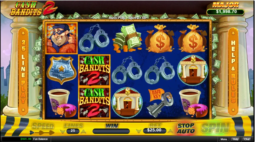 cash bandits 2 slot gameplay