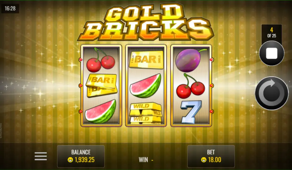 gold bricks slot game play