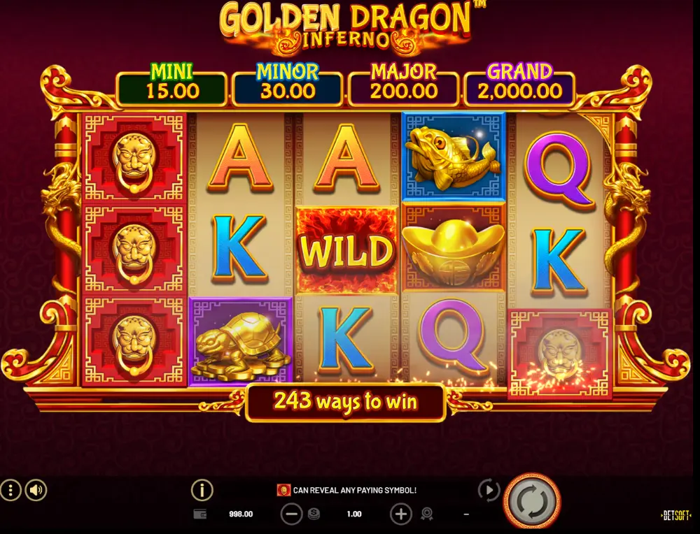 golden dragon inferno slot gameplay
