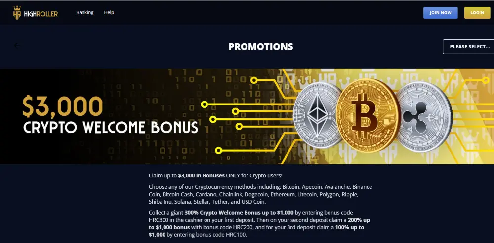 high roller casino crypto bonus