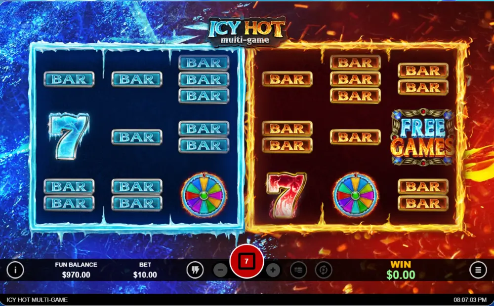 icy hot multi game slot gameplay