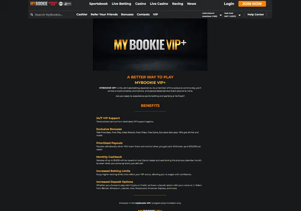 mybookie vip loyalty membership