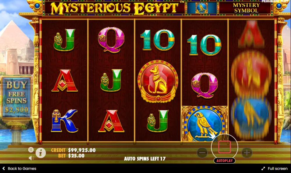 mysterious egypt slot gameplay