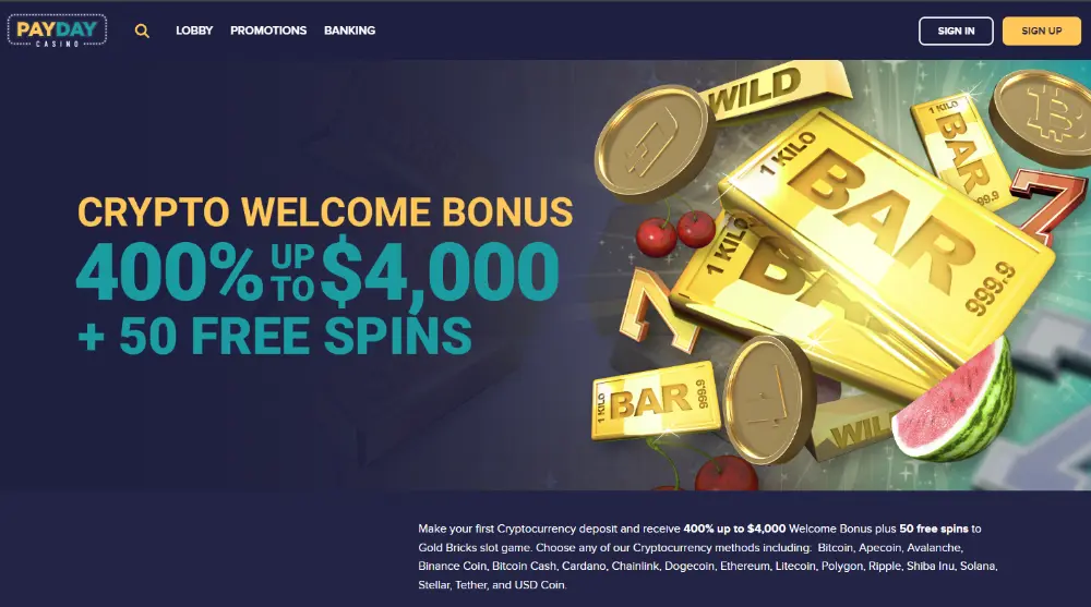 payday casino crypto bonus
