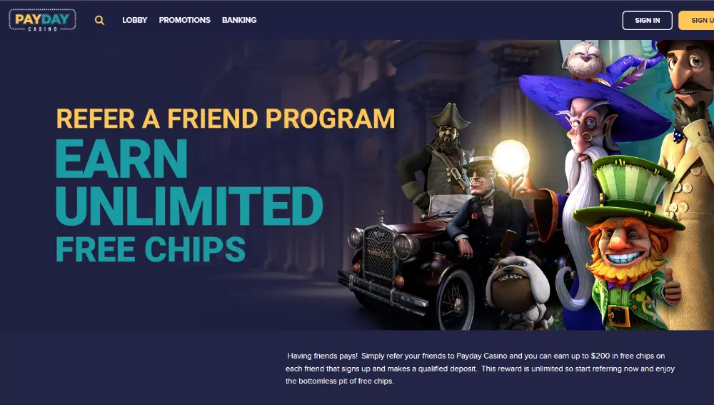 payday casino refer a friend bonus