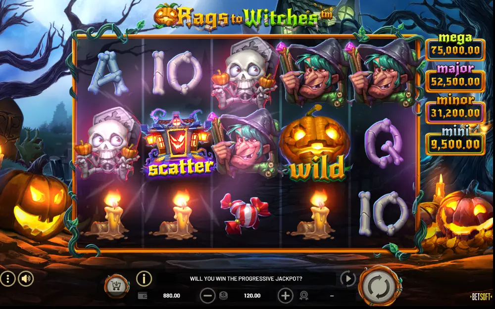 reags to witches slot gameplay