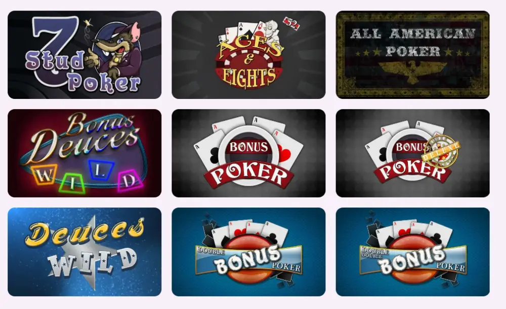shazam casino video poker games