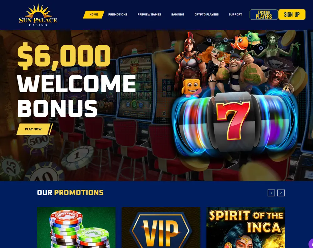 sun palace casino home page