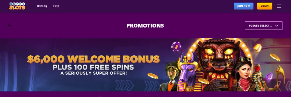 super slots welcome bonus