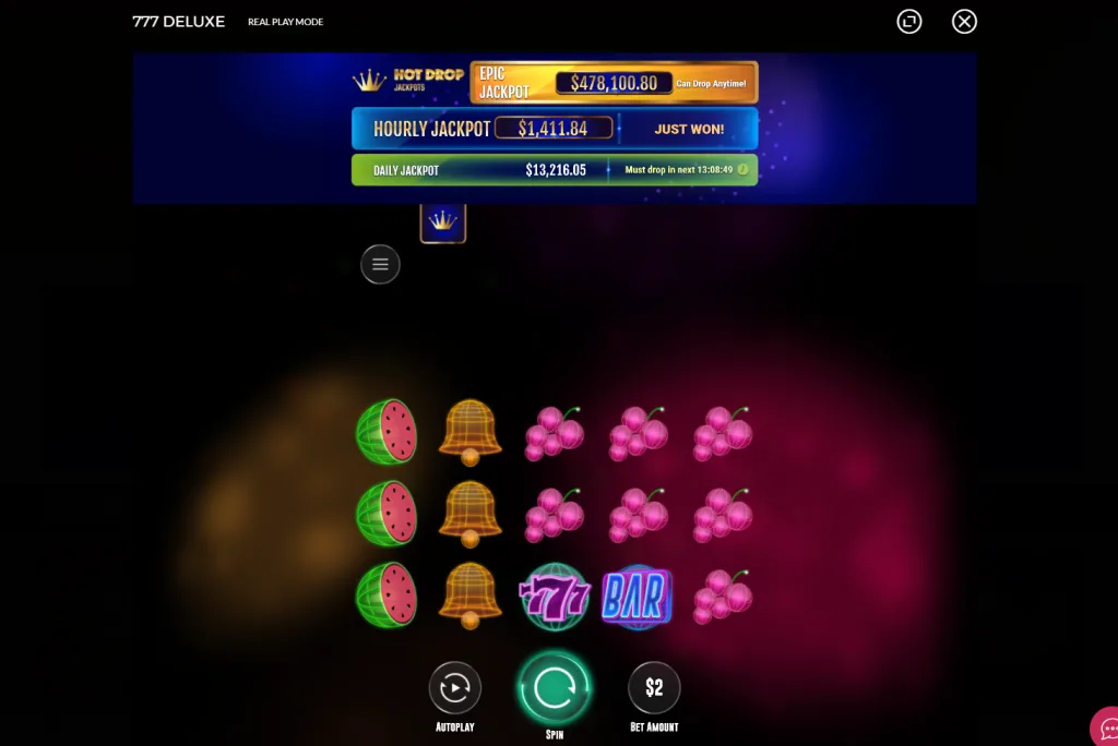 777 Deluxe Hot Drop slot
