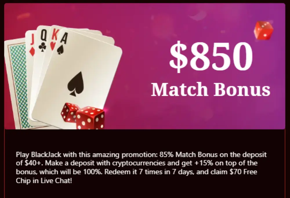 blackjack bonus