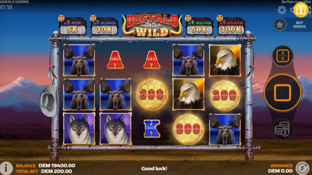buffalo goes wild slot gameplay
