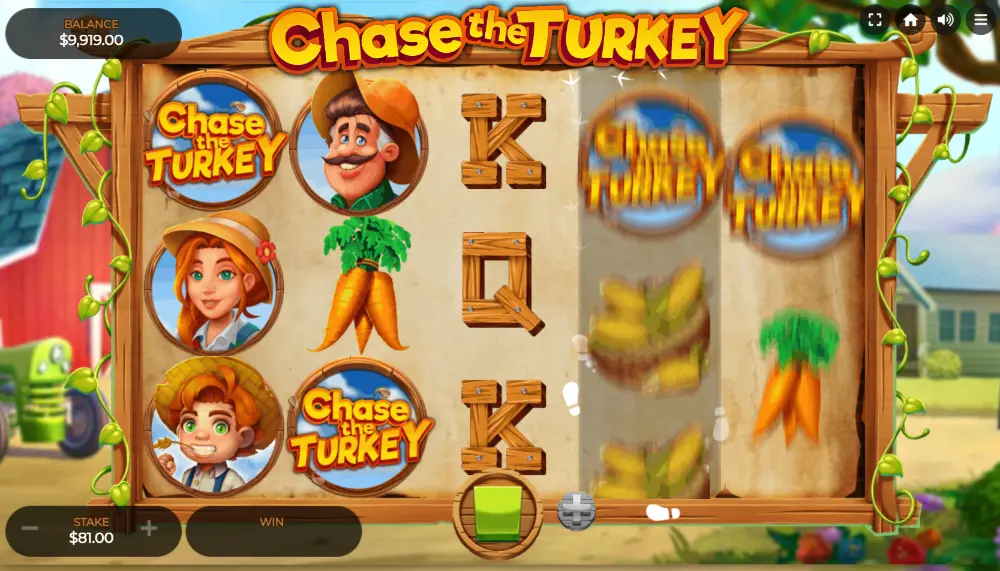 chase the turkey slot spin