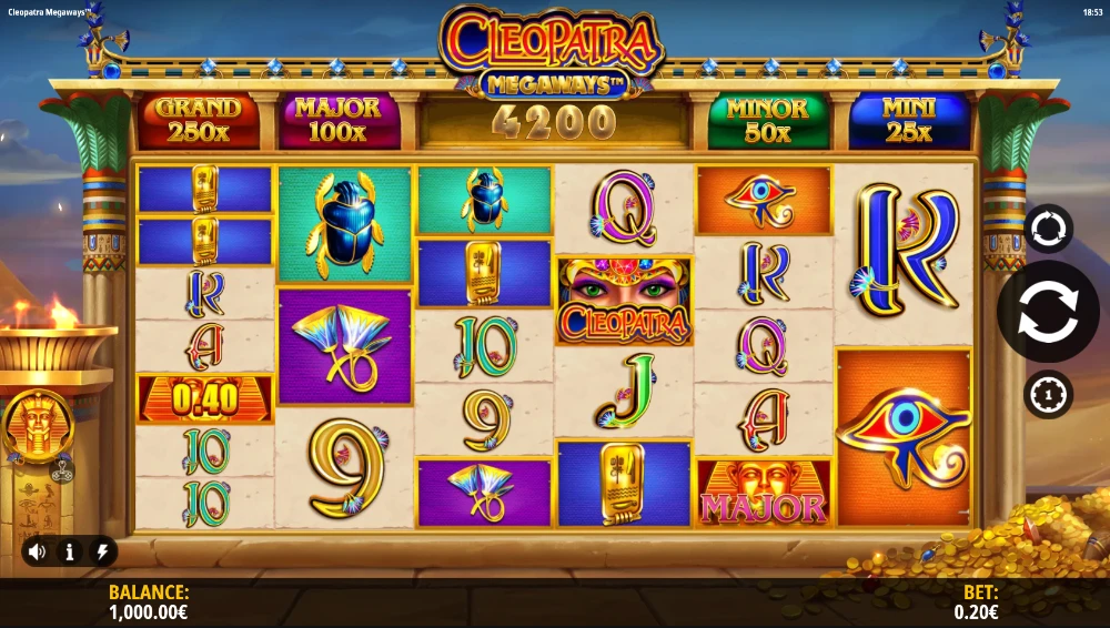 cleopatra megaways slot game