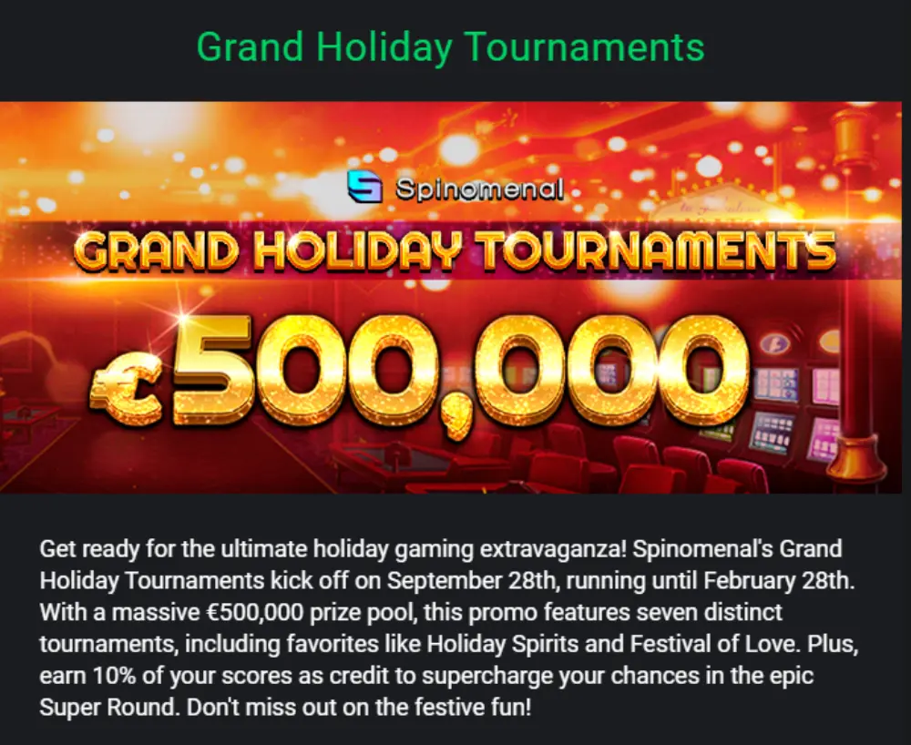 drift casino grand holiday tournament