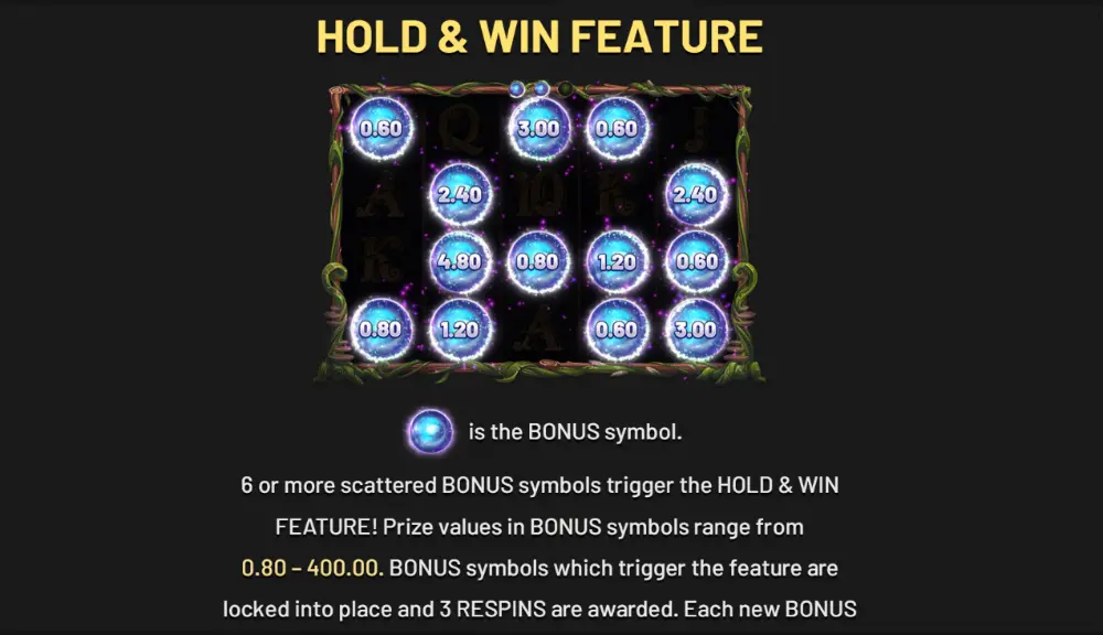 enchanted hold win feature