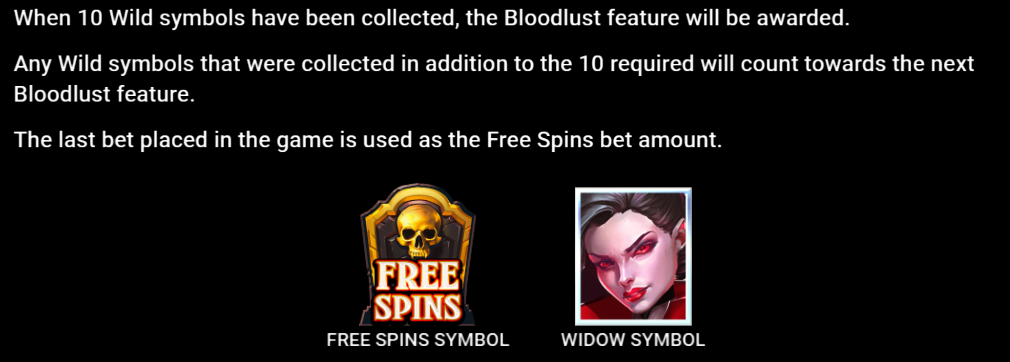 eternal widow slot free spins