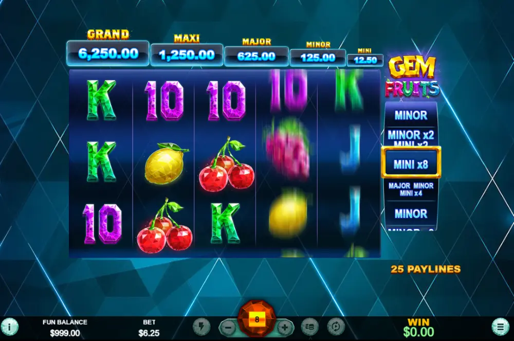 gem fruits slot spin