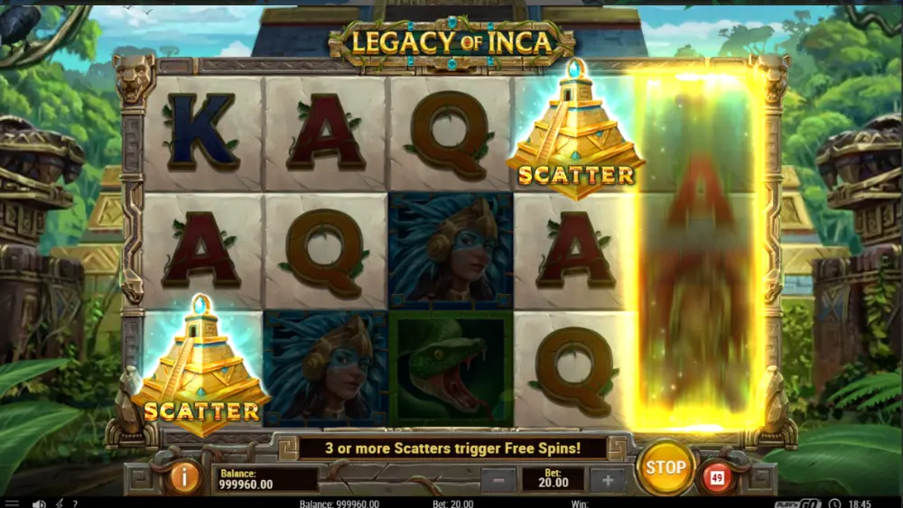 legacy of inca slot gameplay